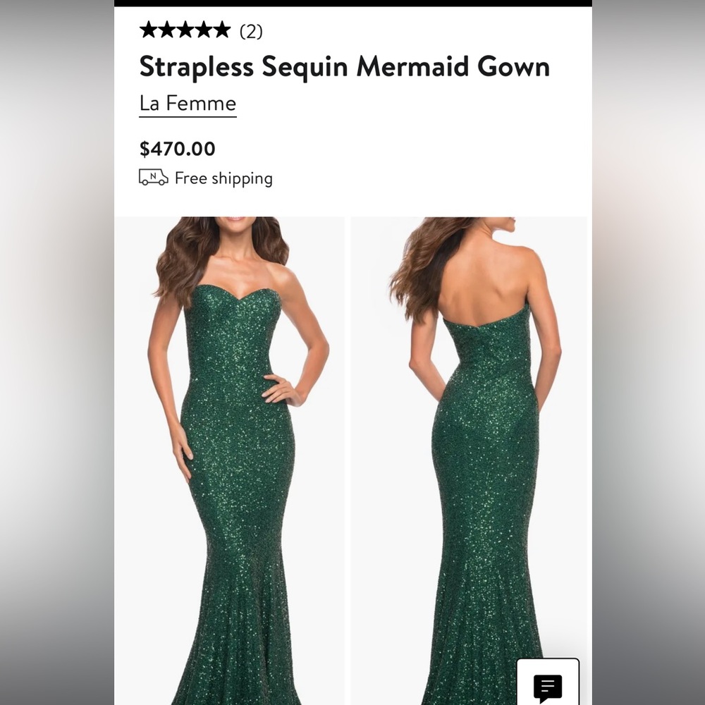 Emerald Green Sparkly Prom Dress with Train. Size 0, LIKE NEW worn once.